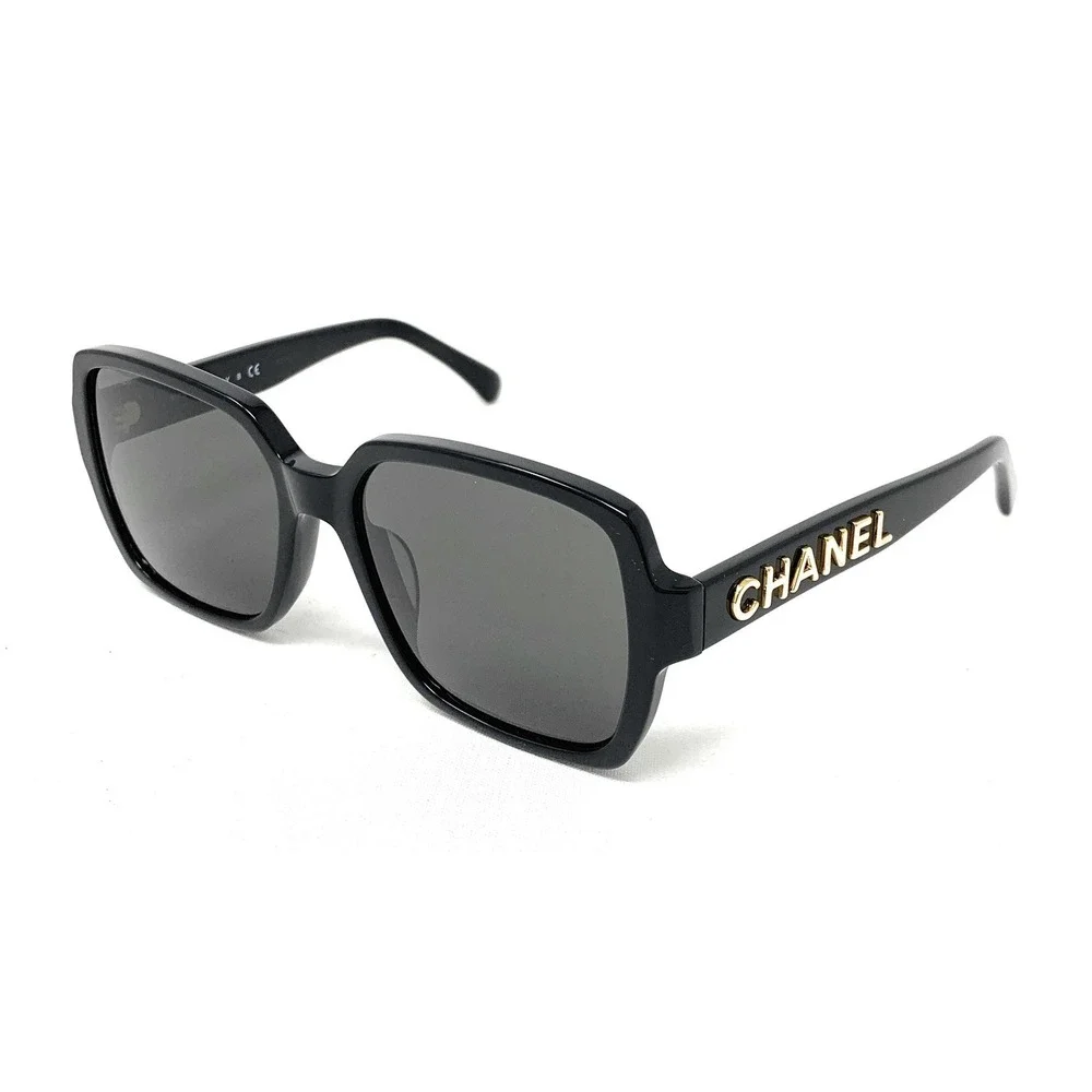 CHANEL Women's Sunglasses CH5408A 622/S4 Black Gold Grey 56mm